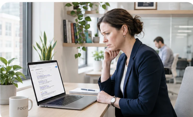 Business invisible in online and AI search results